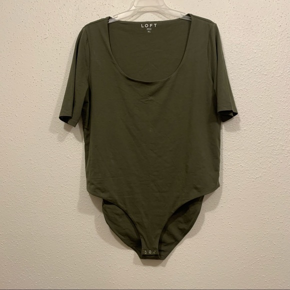 LOFT Tops Nwt Elbow Sleeve Bodysuit Xl Poshmark